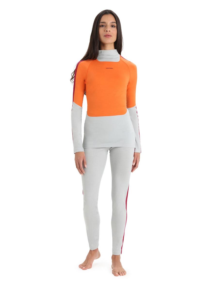 Ether / Flash Women's Icebreaker Merino 200 Sonebula Long Sleeve High Neck Thermal Top One Piece & Sets | USA 1783SGLO